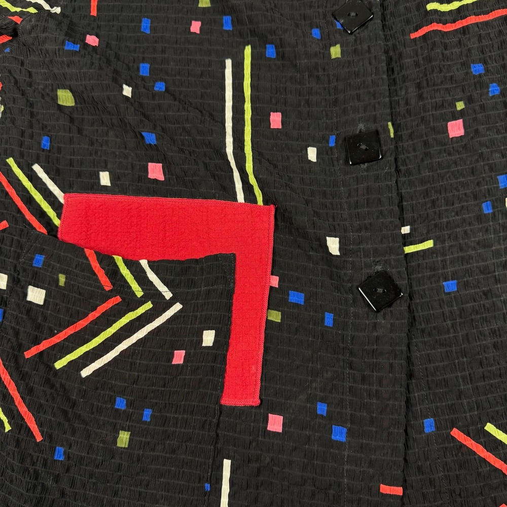 Vtg 90s Moonlight Jacket Womens XL Multicolor Geometric Art To Wear Made in USA - Picture 5 of 10